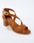Sandales en cuir à talon (marron)