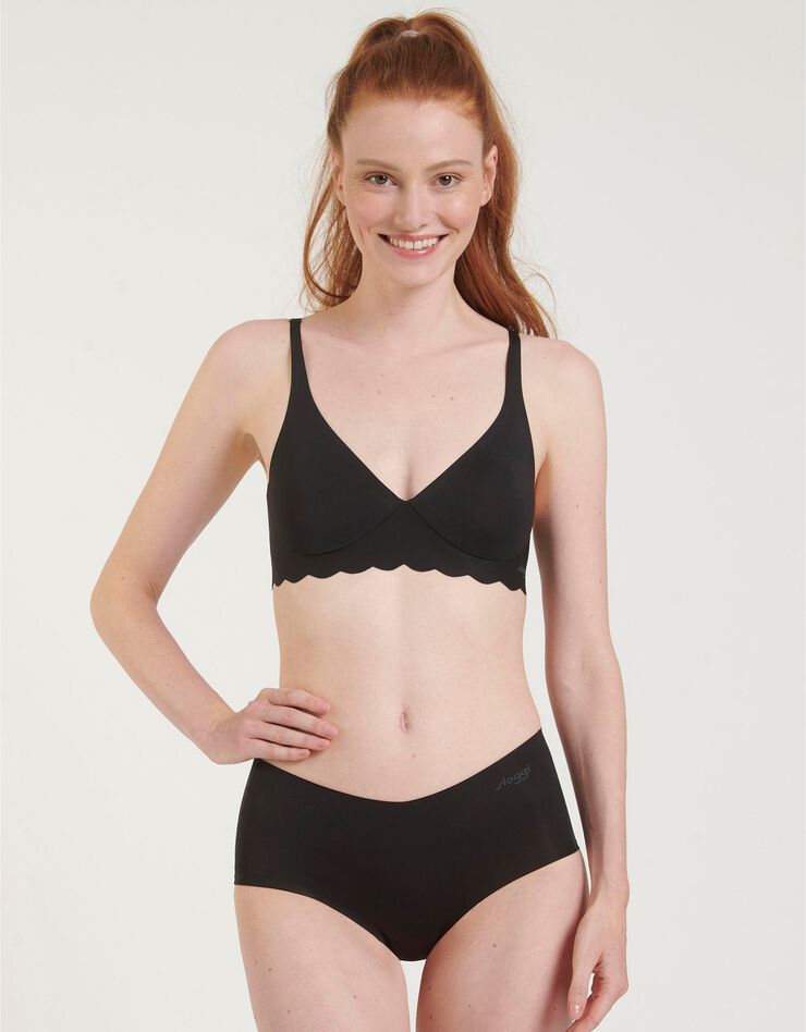 Shorty microfibre "Zero micro" forme maxi sans coutures - lot de 2 (noir) Shorty microfibre "Zero micro" forme maxi sans coutures - lot de 2 (noir)