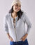 Cardigan zippé (gris chiné)