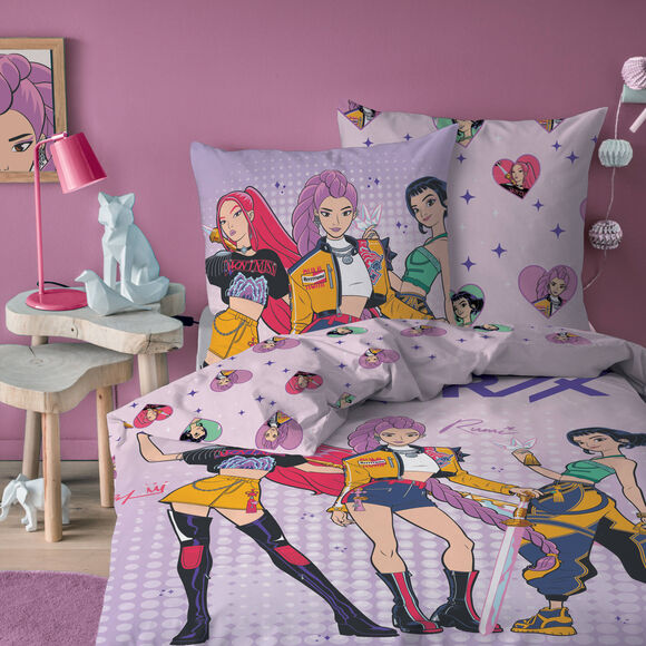 Parure de lit K-pop Demon Hunters Heart&reg; coton (rose)