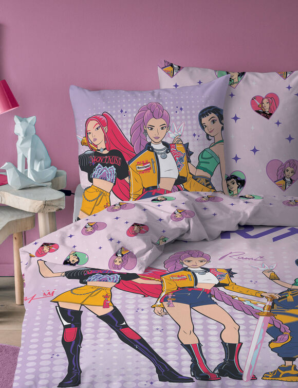 Parure de lit K-pop Demon Hunters Heart&reg; coton (rose)