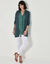Gilet porter ouvert, manches longues (vert foncé)