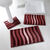 Tapis de bain zèbre très moelleux (prune)