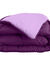 Couette bicolore microfibre 350 g/m&sup2; (aubergine / parme)