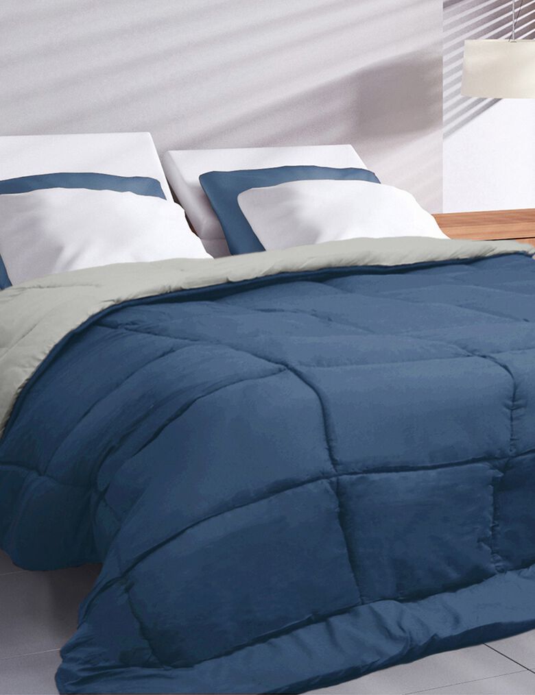 Couette Réversible Microfibre 360 G/m² – Douce Et Respirante – Taille 180x260 Cm – Lavable Machine