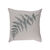 Coussin carré imprimé fougère (naturel / vert)