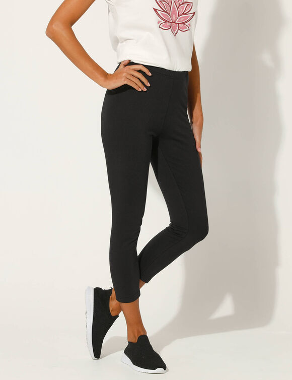 Legging 3/4 uni - lot de 2 (rose / noir)