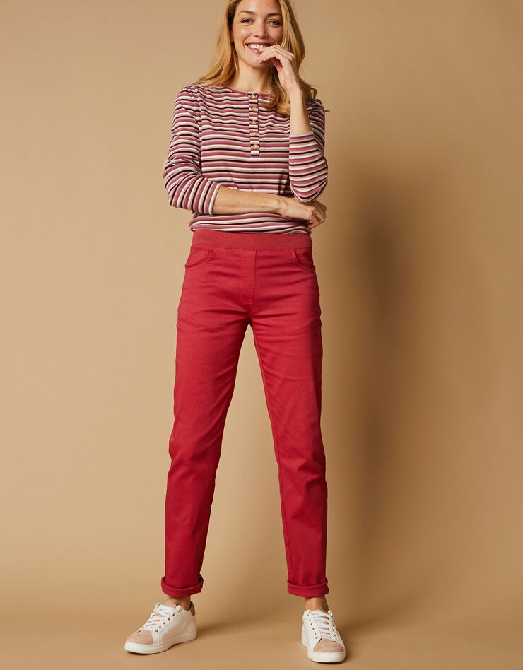 Pantalon coupe "boyfriend" ultra confort (tomette) Pantalon coupe "boyfriend" ultra confort (tomette)