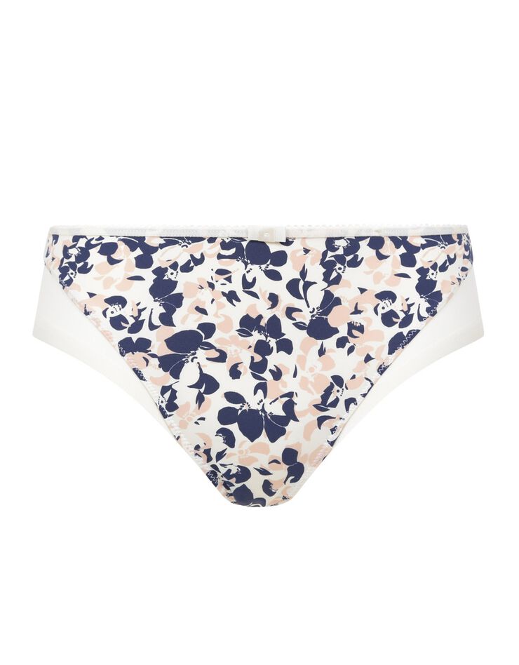 Culotte Generous microfibre et tulle imprimé fleuri (ivoire)