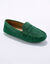 Mocassins en cuir velours (vert)