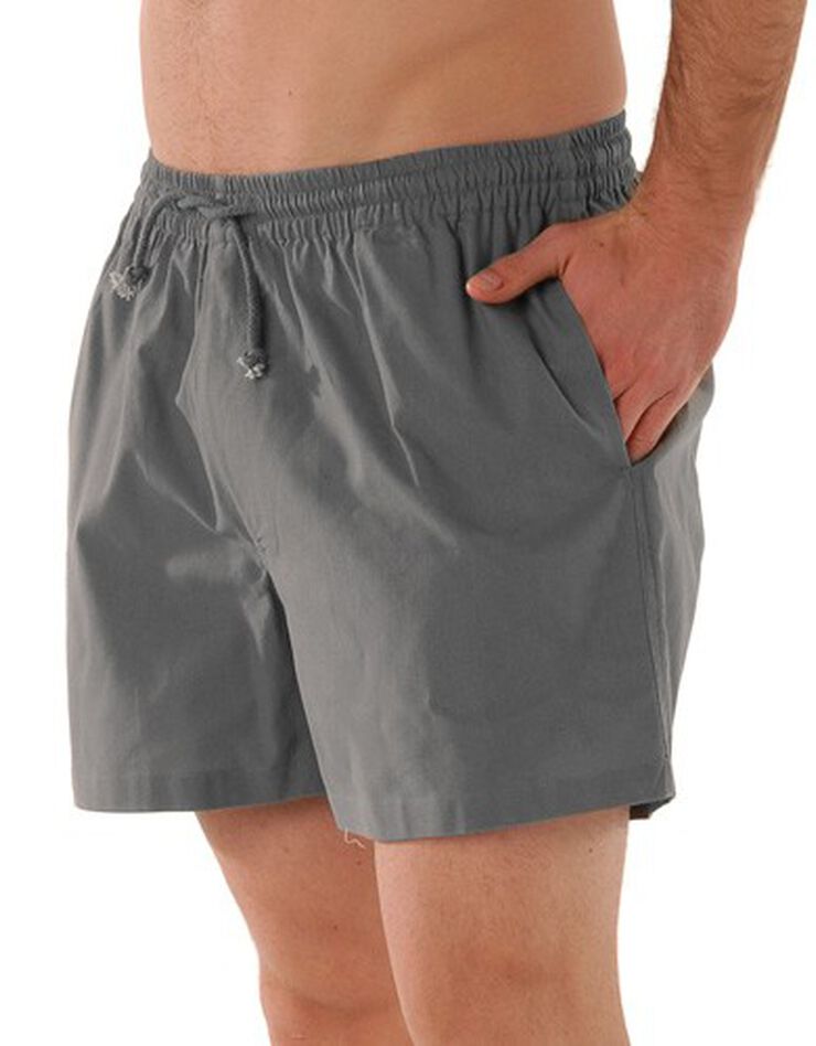 Short toile taille élastiquée (gris) Short toile taille élastiquée (gris)