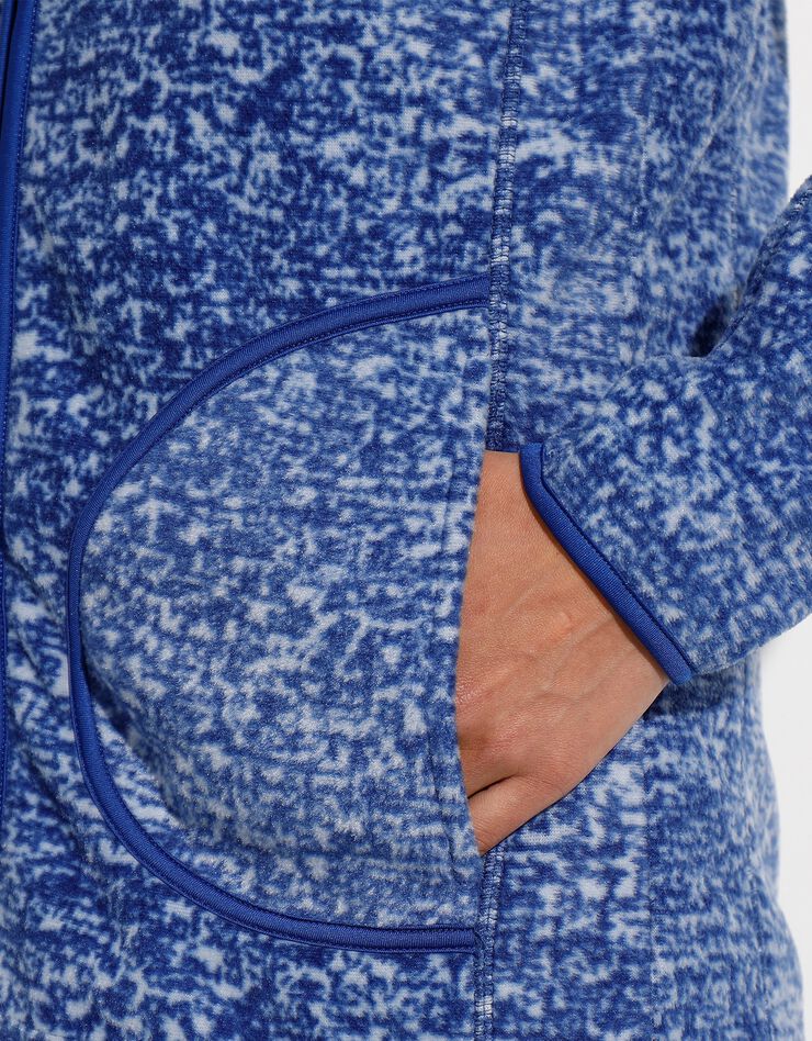 Veste polaire chinée zippée (indigo chiné) Veste polaire chinée zippée (indigo chiné)