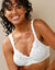 Soutien-gorge emboîtant en maille satinée et dentelle « Stelina" - avec armatures (blanc)
