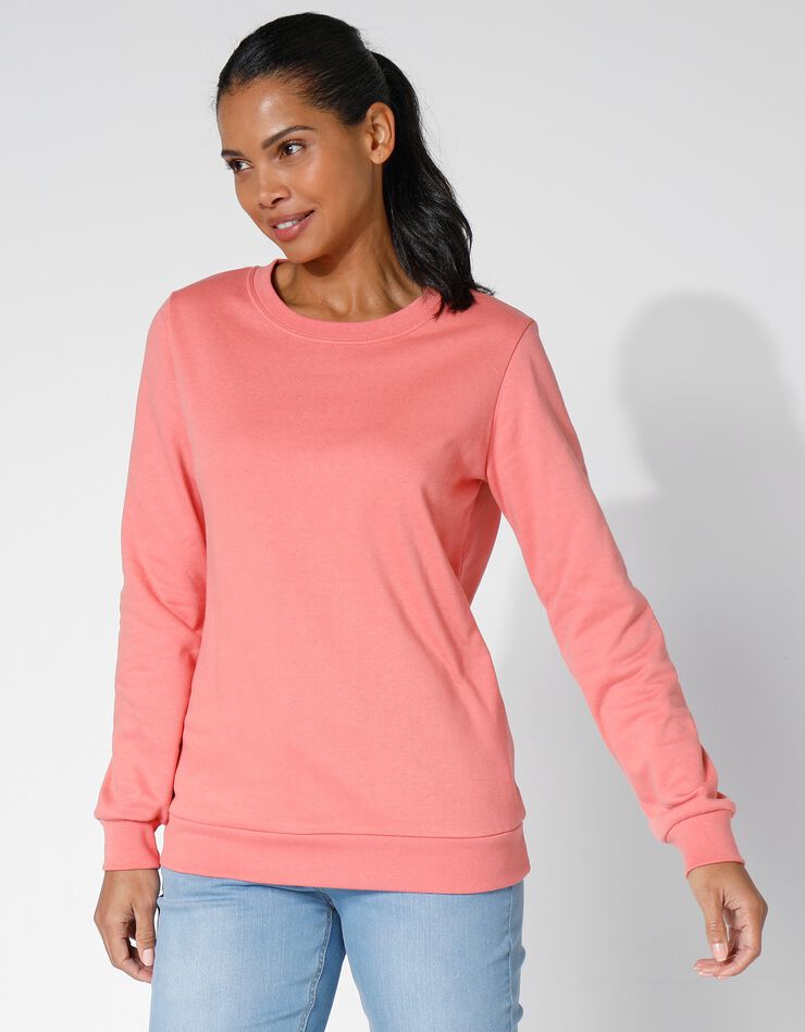 Sweat molleton uni (corail grisé) Sweat molleton uni (corail grisé)