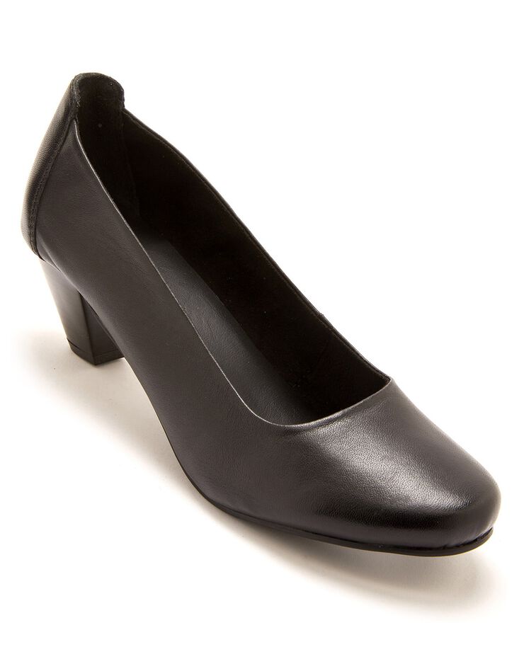 Escarpins largeur confort en cuir - noir (noir) Escarpins largeur confort en cuir - noir (noir)