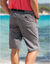 Bermuda élastiqué au 3/4 + ceinture assortie (gris acier)