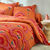 Linge de lit Suzanne en coton imprimé  (terracotta)