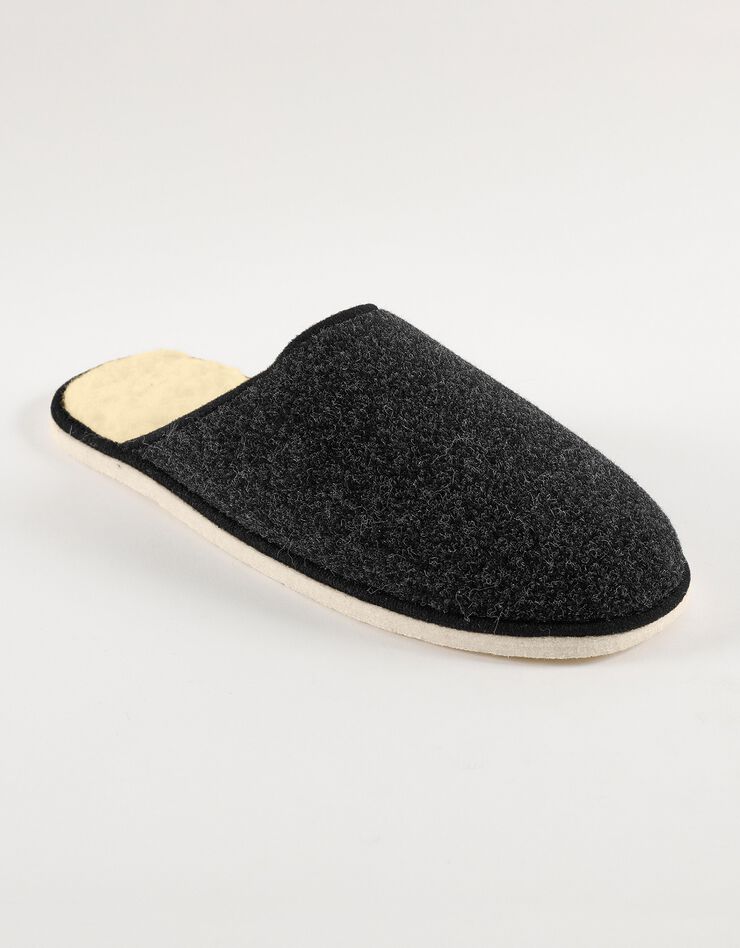 Mules homme silencieuses fourrées laine (gris) Mules homme silencieuses fourrées laine (gris)