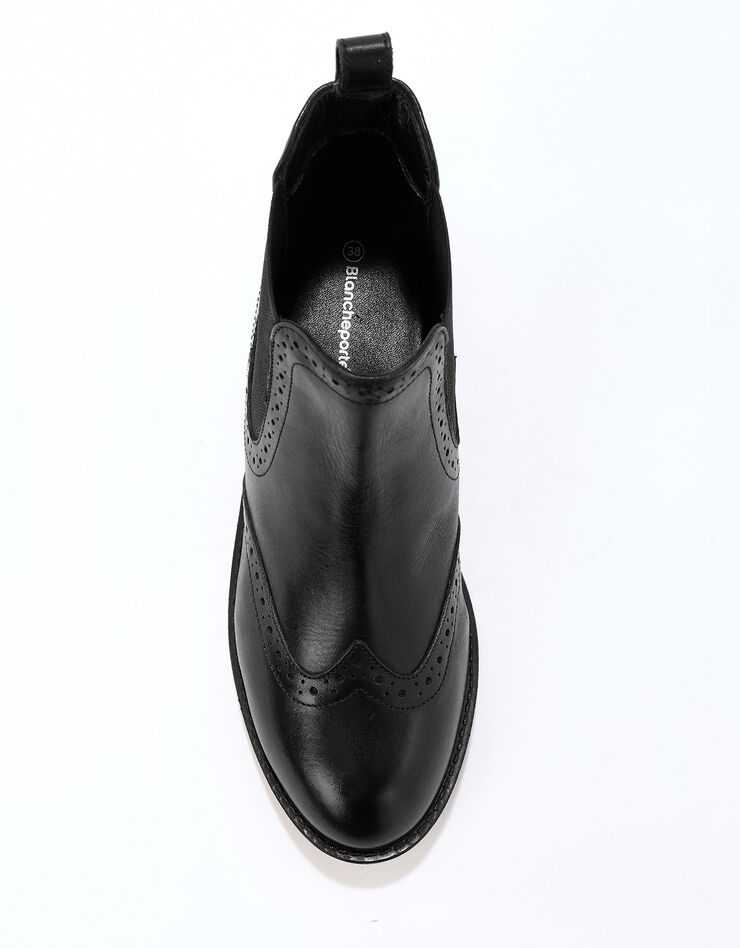 Boots perforées en cuir femme - noir (noir) Boots perforées en cuir femme - noir (noir)