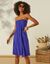 Robe bustier unie bretelles amovibles (iris)