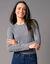 T-shirt uni col rond stretch (gris)