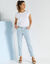 Pantalon chino stretch (bleu grisé)