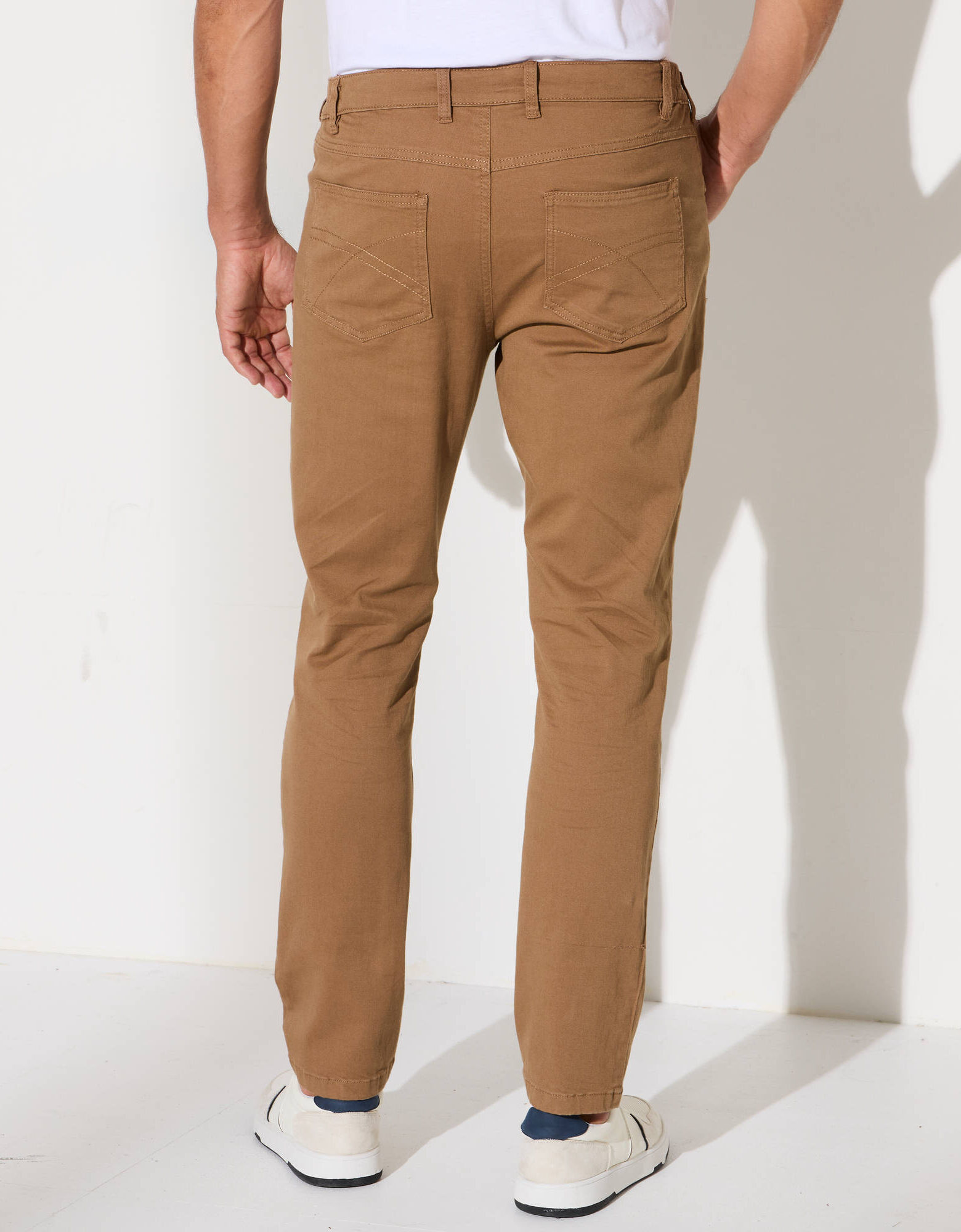 Jeans 5 Poches PIONEER AUTHENTIC - Coupe Droite - Marron Clair Délavé - Taille 34W/40L