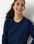 Pull col rond, laine d'agneau (marine)