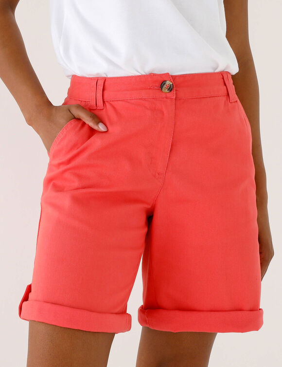 Bermuda uni longueur ajustable (corail)
