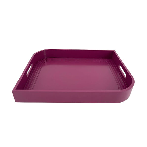 Plateau rectangulaire en bois (fuchsia)