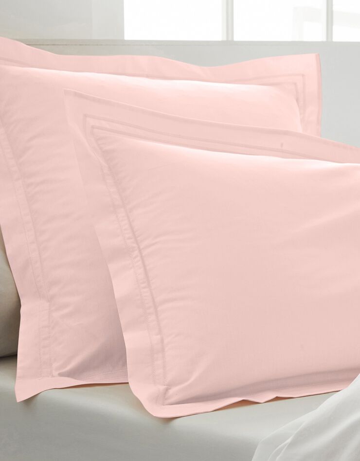 Linge de lit uni percale (rose poudré)