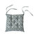 Galette de chaise imprimé géométrique - lot de 2 (kaki / blanc)