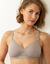 Soutien-gorge rubans crois&eacute;s sans armatures - lot de 2 (poudre + taupe)
