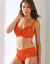 Culotte haute dentelle unie Arum (orange)