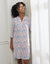 Chemise de nuit manches 3/4,  imprimé cachemire (écru / rose)