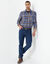 Chemise extra-longue carreaux flanelle (bleu / curry)