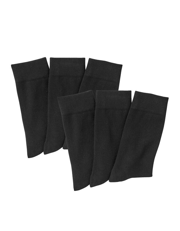 Mi-chaussettes basiques - lot de 6 paires (noir)