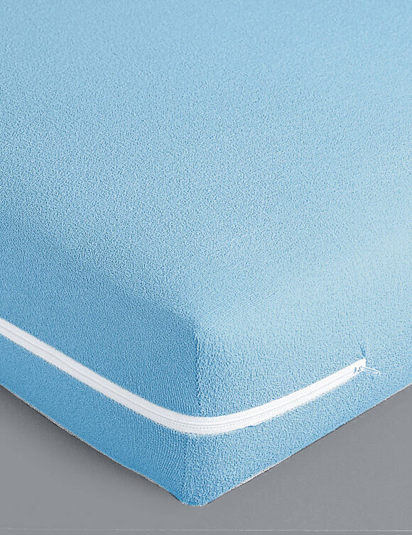 Housse de matelas ultra extensible 25 cm Sanitized® (bleu)