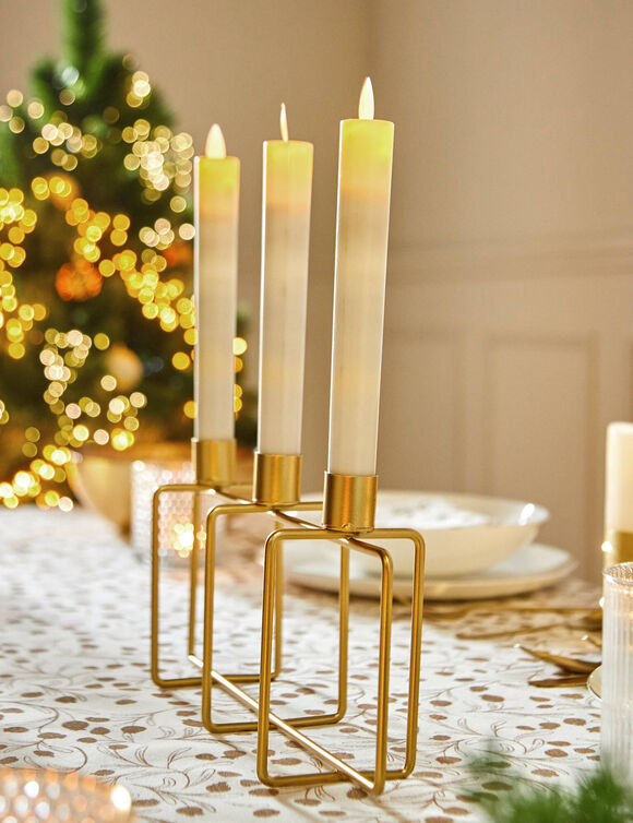 Chandelier dor&eacute; 3 branches (dor&eacute;)