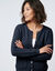Cardigan uni maille fantaisie (marine)