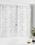 Vitrage droit broderie petites feuilles - la paire (gris)