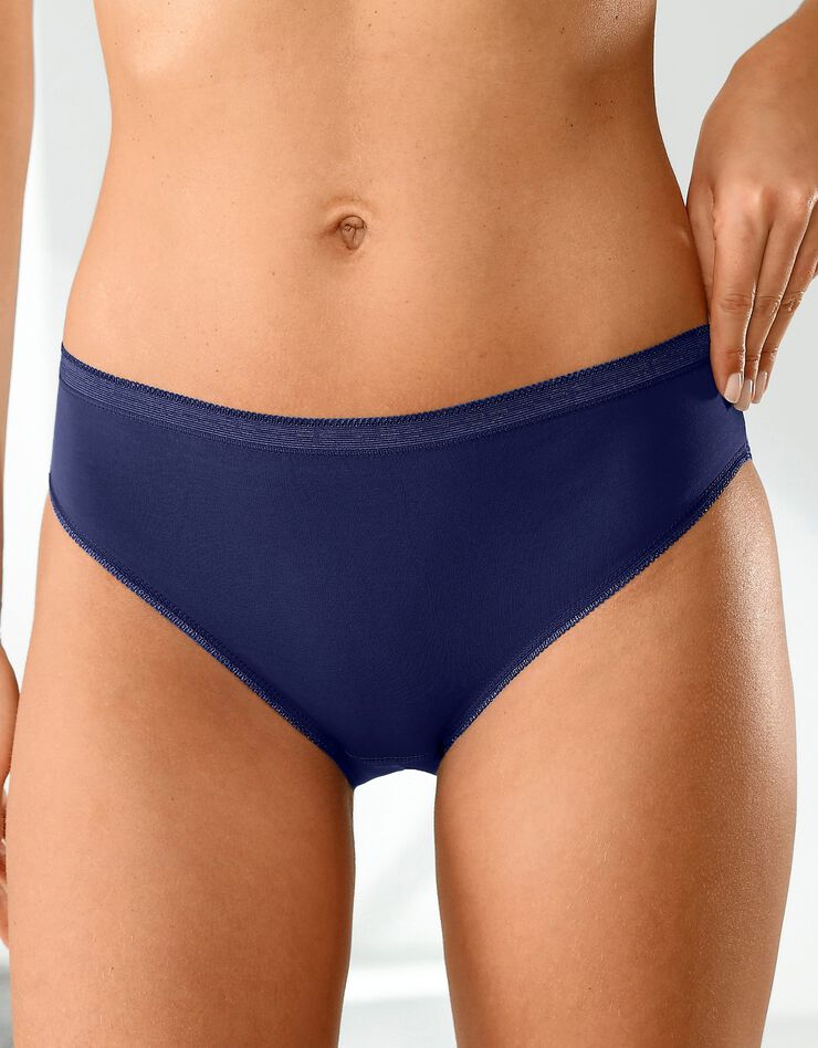Culotte midi basique - lot de 3 (ciel + marine + ivoire) Culotte midi basique - lot de 3 (ciel + marine + ivoire)
