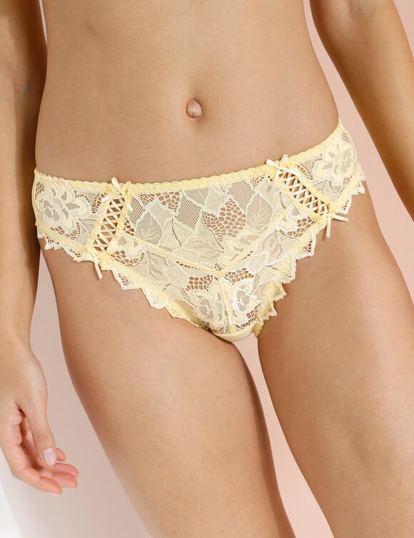 Slip dentelle unie Arum (miel)