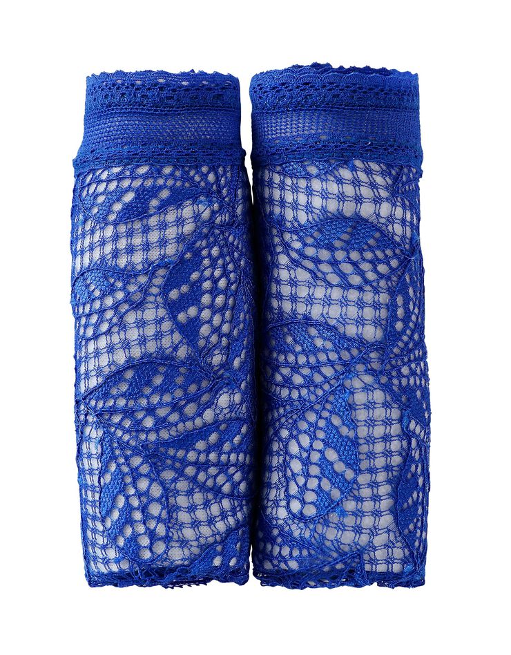 Culotte forme tanga microfibre et dentelle stretch - lot de 2 (bleu) Culotte forme tanga microfibre et dentelle stretch - lot de 2 (bleu)