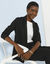 Veste blazer, maille milano (noir)