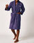 Peignoir mixte adulte éponge bouclette col châle personnalisable (aubergine)