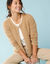 Gilet paletot Spécial Petites, maille poilue (beige)