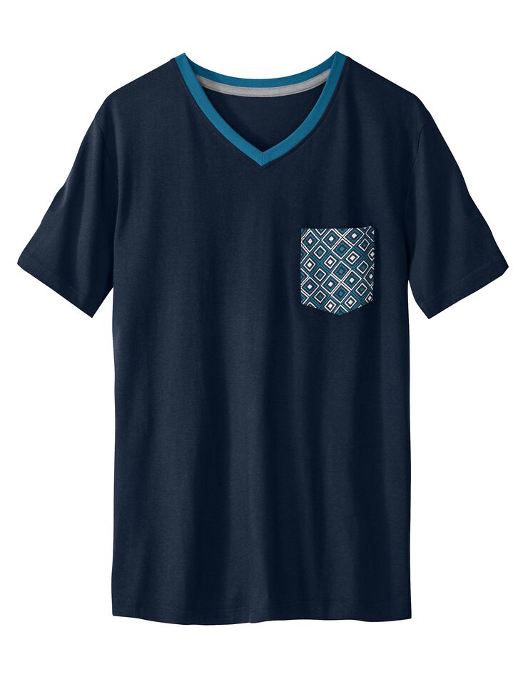 Tee-shirt pyjama marine manches courtes (marine) Tee-shirt pyjama marine manches courtes (marine)