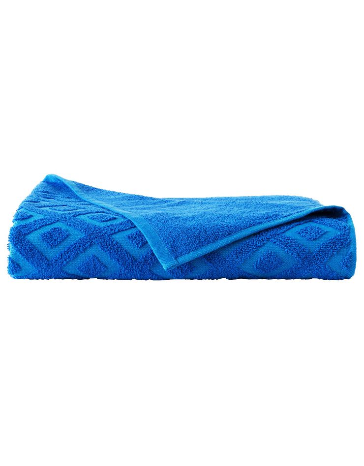 Serviette en éponge jacquard (bleu / turquoise) Serviette en éponge jacquard (bleu / turquoise)