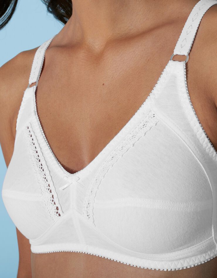 Soutien-gorge coton emboîtant sans armatures - lot de 2 (blanc) Soutien-gorge coton emboîtant sans armatures - lot de 2 (blanc)